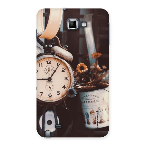 Clock And Flowers Back Case for Galaxy Note