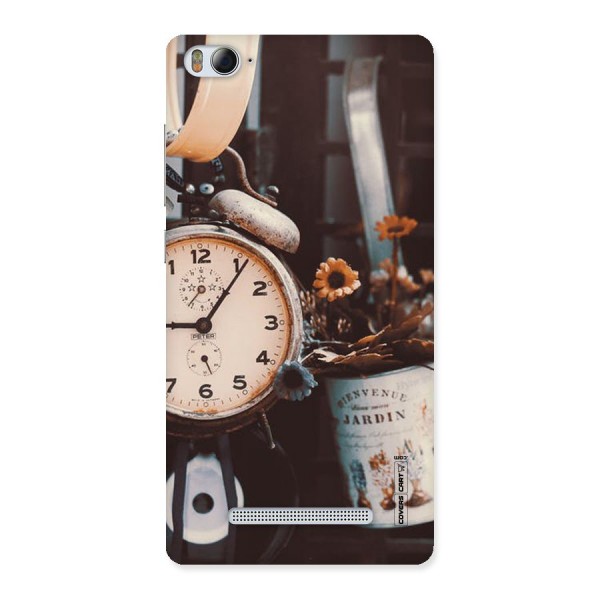 Clock And Flowers Back Case for Xiaomi Mi4i