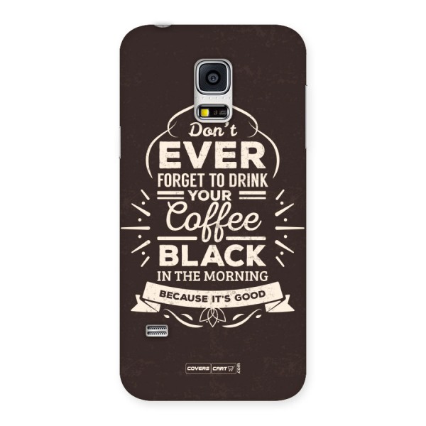 Morning Coffee Love Back Case for Galaxy S5 Mini