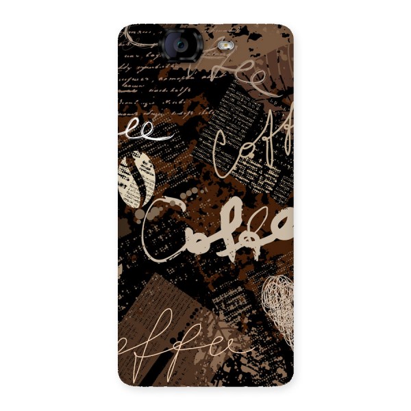 Coffee Scribbles Back Case for Canvas Knight A350