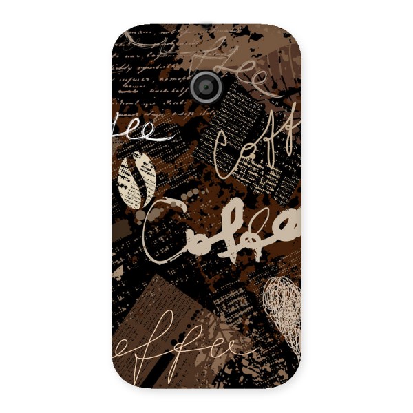 Coffee Scribbles Back Case for Moto E