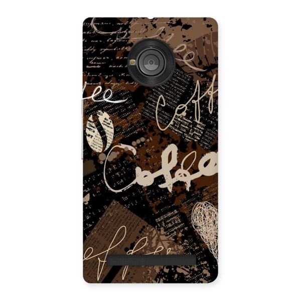 Coffee Scribbles Back Case for Yu Yuphoria