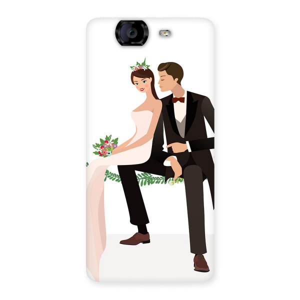 Wedding Couple Back Case for Canvas Knight A350