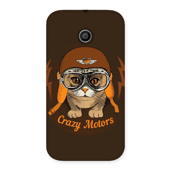 Crazy cat Back Case for Moto E