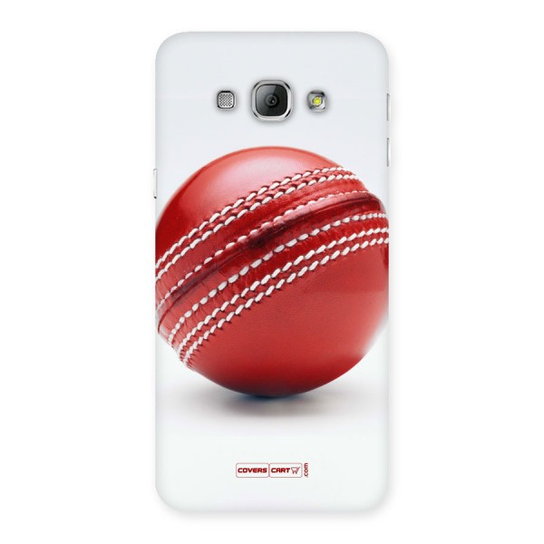 Red International Cricket Ball Back Case for Galaxy A8