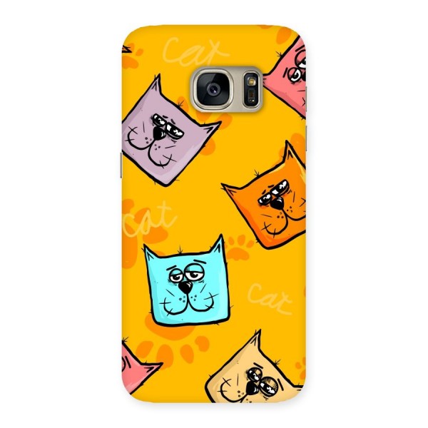 Cute Cat Pattern Back Case for Galaxy S7