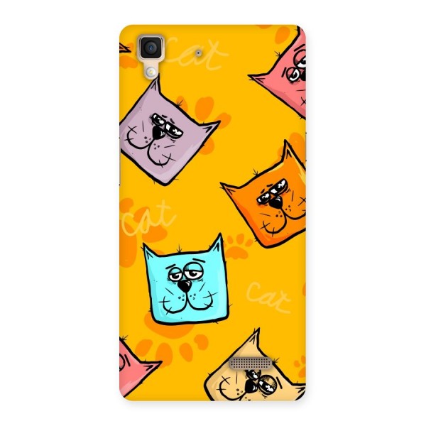 Cute Cat Pattern Back Case for Oppo R7