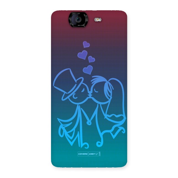 Cute Love Back Case for Canvas Knight A350