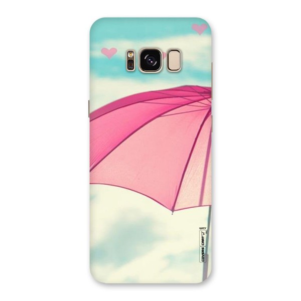 Cute Pink Umbrella Back Case for Galaxy S8