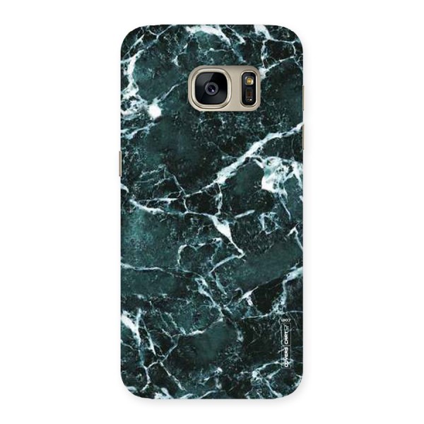 Dark Green Marble Back Case for Galaxy S7