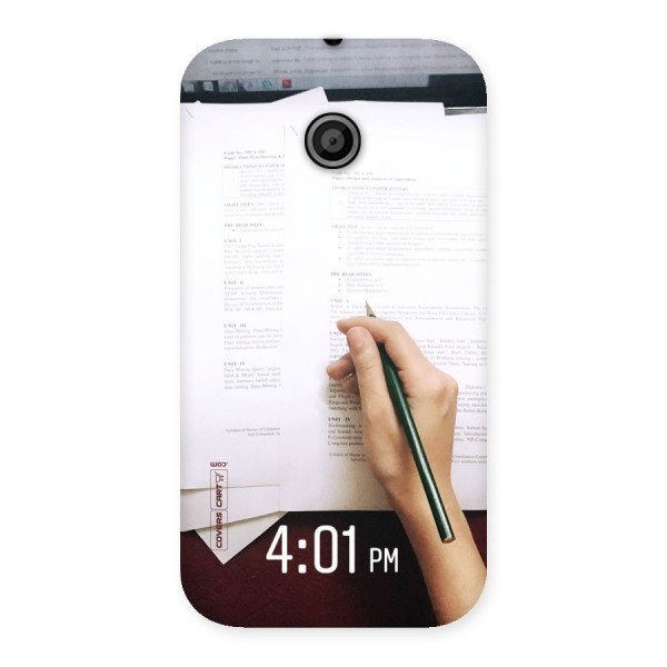 Exam Time Blues Back Case for Moto E