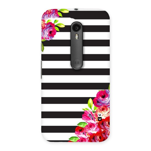 Floral Stripes Back Case for Moto G3