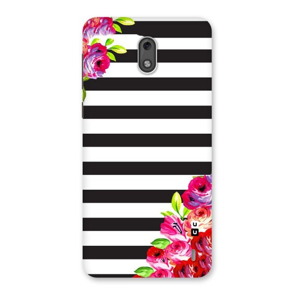 Floral Stripes Back Case for Nokia 2