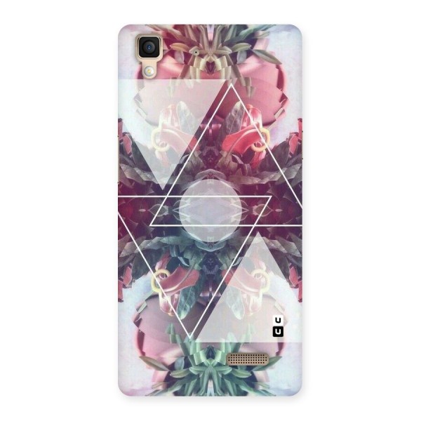 Floral Triangle Back Case for Oppo R7