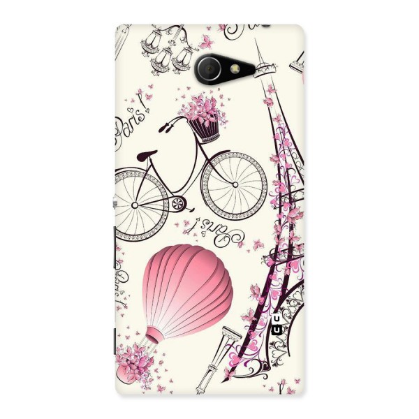 Flower Clipart Back Case for Sony Xperia M2