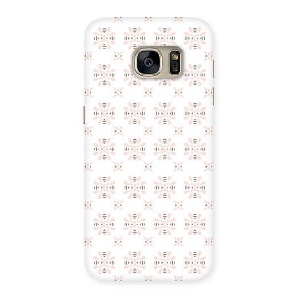 Pink Floral Pattern Back Case for Galaxy S7