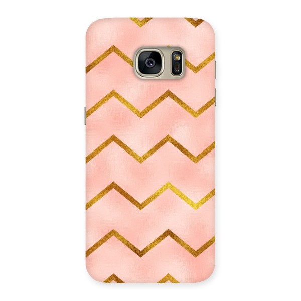 Gold Pink Pattern Back Case for Galaxy S7