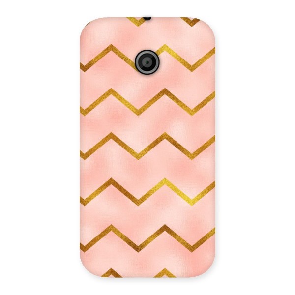 Gold Pink Pattern Back Case for Moto E