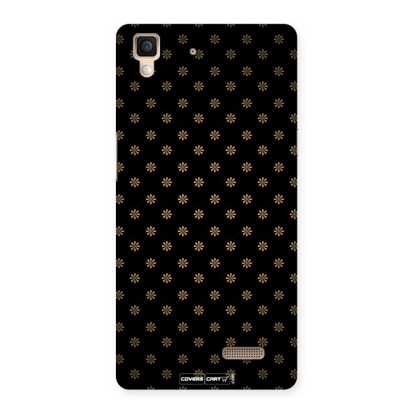 Golden Flowers Back Case for Oppo R7