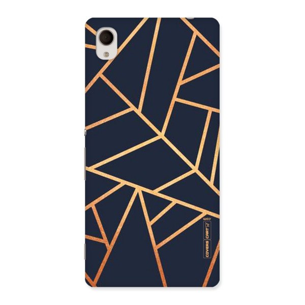 Golden Pattern Back Case for Xperia M4 Aqua