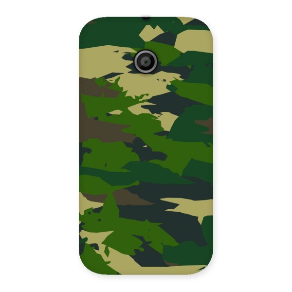 Green Camouflage Army Back Case for Moto E