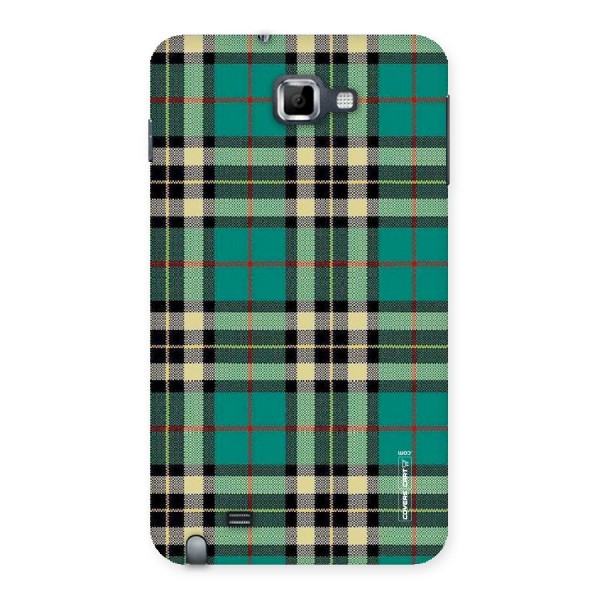 Green Check Back Case for Galaxy Note