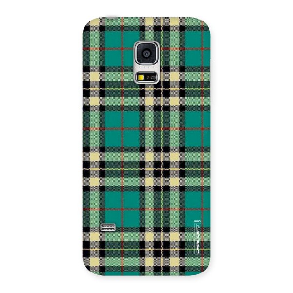 Green Check Back Case for Galaxy S5 Mini