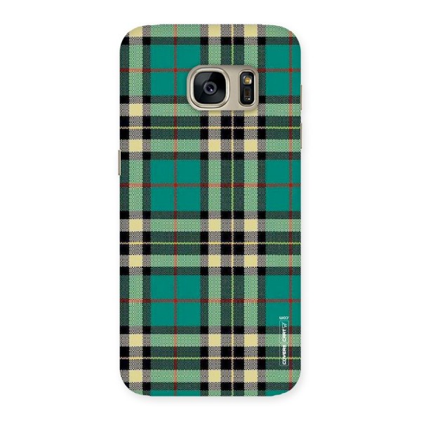 Green Check Back Case for Galaxy S7