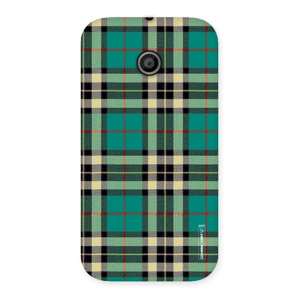 Green Check Back Case for Moto E