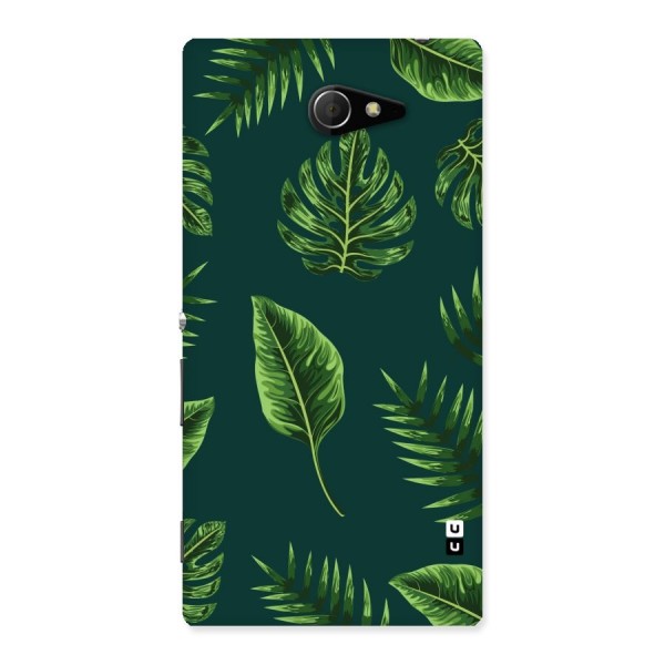 Green Leafs Back Case for Sony Xperia M2