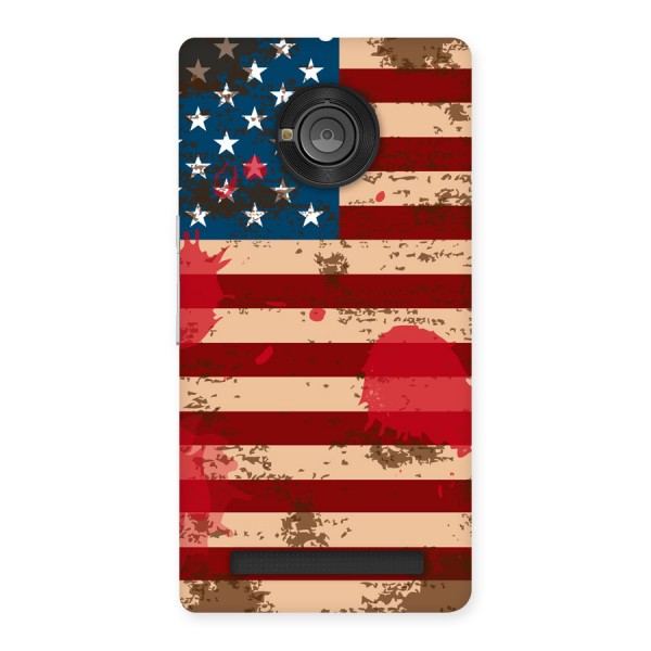 Grunge USA Flag Back Case for Yu Yuphoria