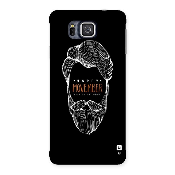 Happy Movember Black Back Case for Galaxy Alpha