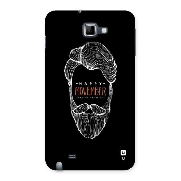 Happy Movember Black Back Case for Galaxy Note