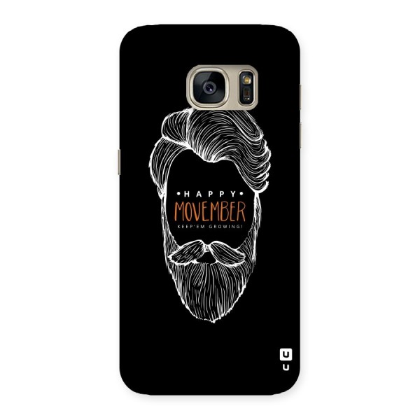 Happy Movember Black Back Case for Galaxy S7