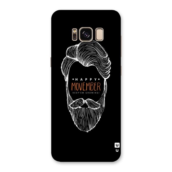 Happy Movember Black Back Case for Galaxy S8