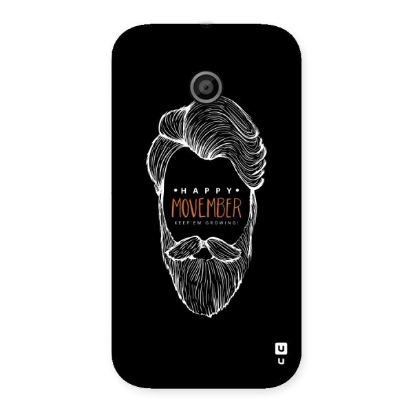 Happy Movember Black Back Case for Moto E