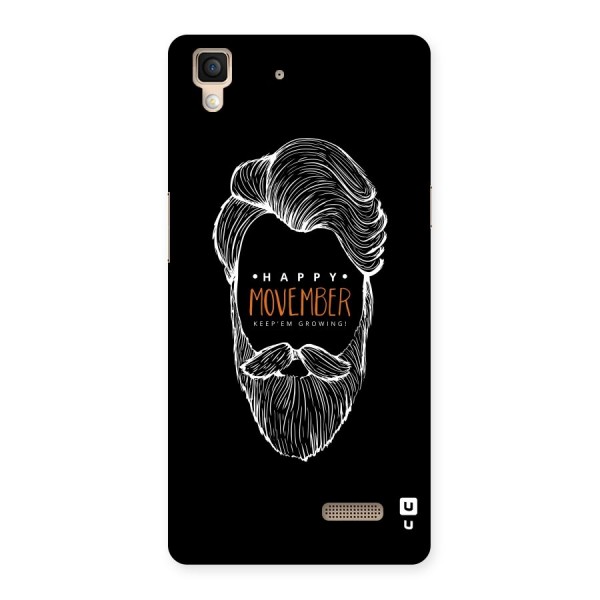 Happy Movember Black Back Case for Oppo R7