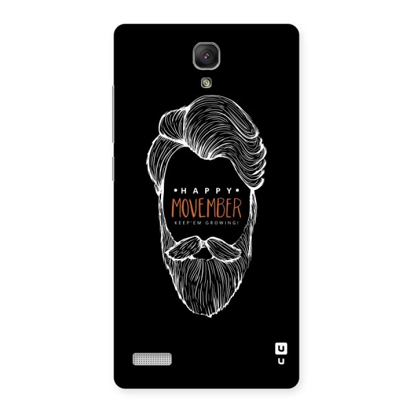 Happy Movember Black Back Case for Redmi Note