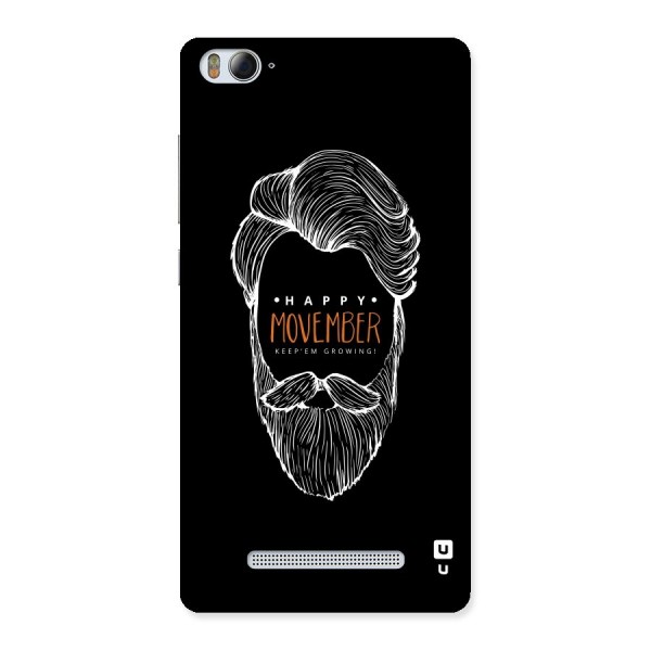 Happy Movember Black Back Case for Xiaomi Mi4i