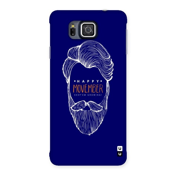 Happy Movember Blue Back Case for Galaxy Alpha