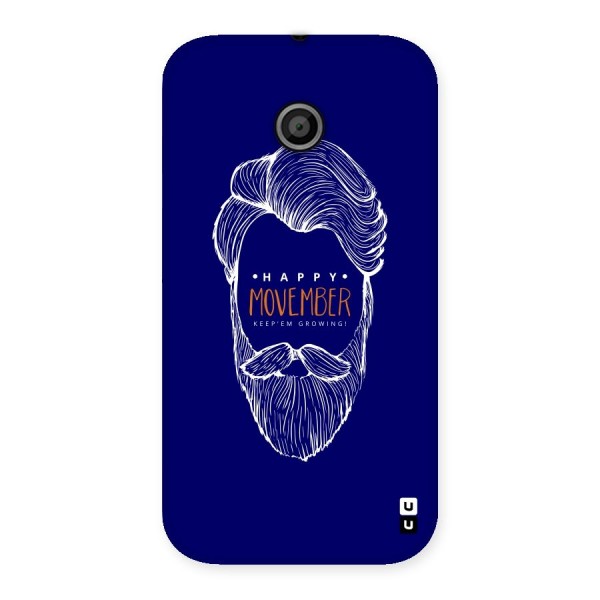 Happy Movember Blue Back Case for Moto E