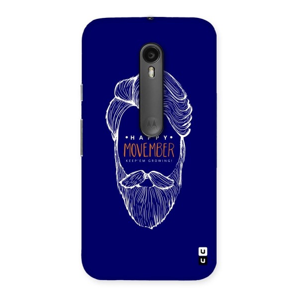 Happy Movember Blue Back Case for Moto G3