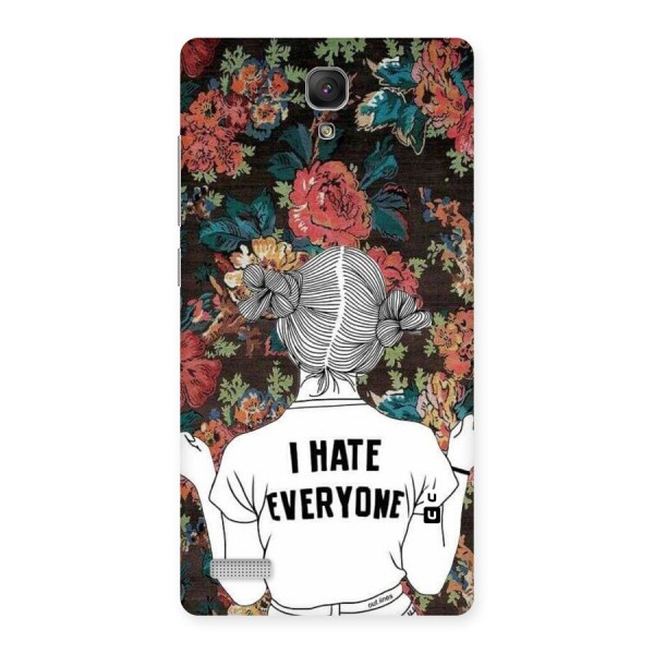 Hate Everyone Back Case for Redmi Note