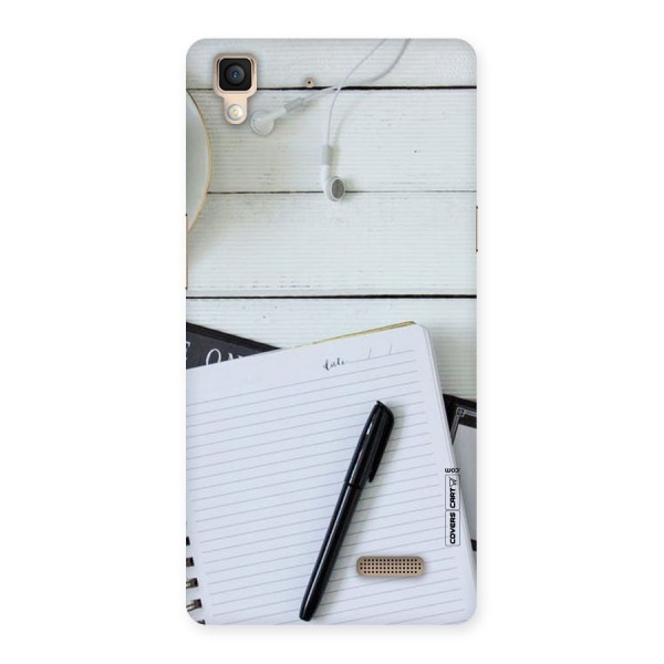 Headphones Notes Back Case for Oppo R7