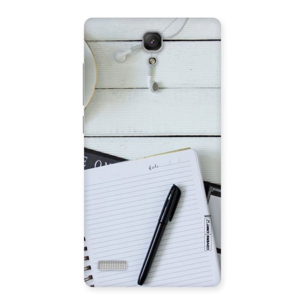 Headphones Notes Back Case for Redmi Note