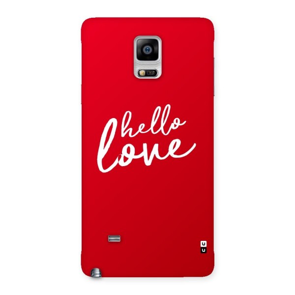 Hello Love Back Case for Galaxy Note 4