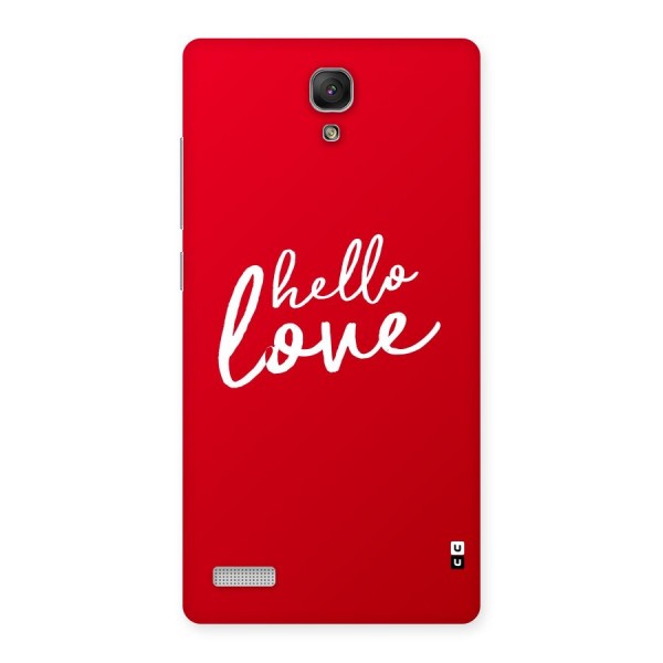 Hello Love Back Case for Redmi Note