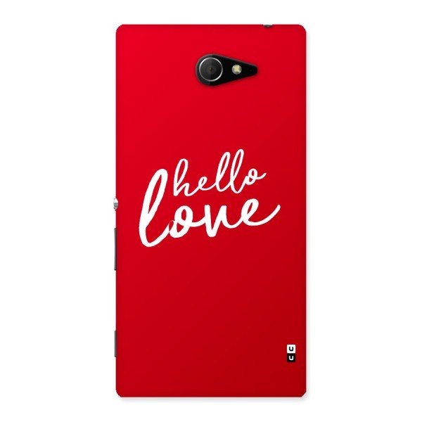 Hello Love Back Case for Sony Xperia M2