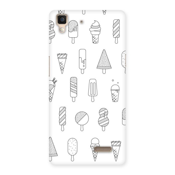 Ice Cream Lines Back Case for Oppo R7