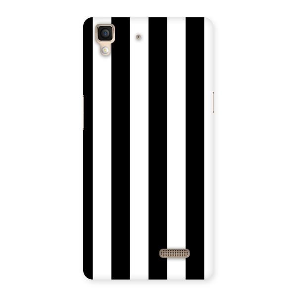 Lavish Black Stripes Back Case for Oppo R7